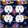 Double Duplex Outlet Cover Wall Plate - Solar System and