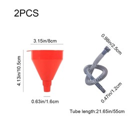 1 Set Fuel Transfer Funnel Universal Plastic Funnel Flexible Petrol Filter Funnel for Petrol Diesel Water Oil Fuel with Soft Pipe Spout Pour