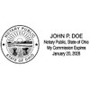 Ohio Notary Self-Inking Rubber Stamp - Meets State Specifications
