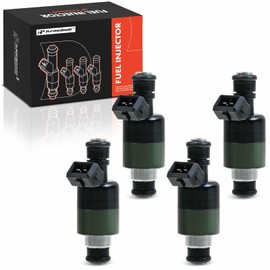 A-Premium - Inyectores de combustible compatibles con Saturn SL, SL1 2001, L4 1.9L, gas, juego de 4, reemplazo# 17121646, 21007593