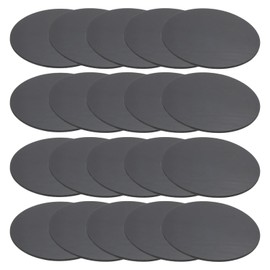 PATIKIL Rubber Solid Discs Washers, 20 Pcs 80mm OD x 1.5mm Thick Rubber Round Gasket Pad Bushings Spacer Washer for DIY Gasket Craft, Black