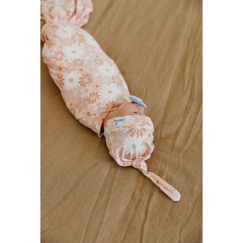 Copper Pearl - Gorro de bebé con nudo superior elástico