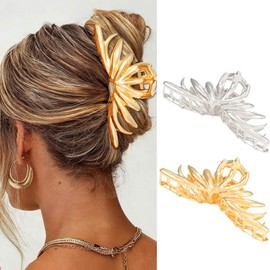 Gortin Metal Claw Clips Gold Metal Hair Clips Large Claw clips for Thick Hair Fancy Hair Accessories for Women