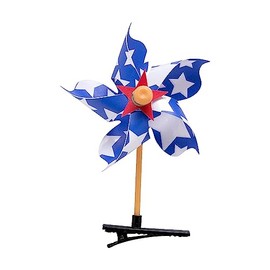 Patriotic Red White & Blue Pinwheel Hair Clips 12 Pieces