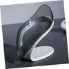 NOLITOY 4pcs Cup Soap Holder Self-draining Leaf-Shaped Soap Dish Transparent
