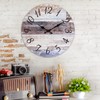 Stonebriar Vintage Farmhouse 14 Inch Round Battery Operated Hanging Wall