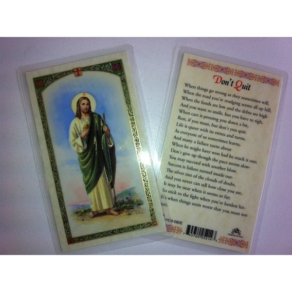 Holy Prayer Cards For the Prayer to Saint Jude Don't Quit in English