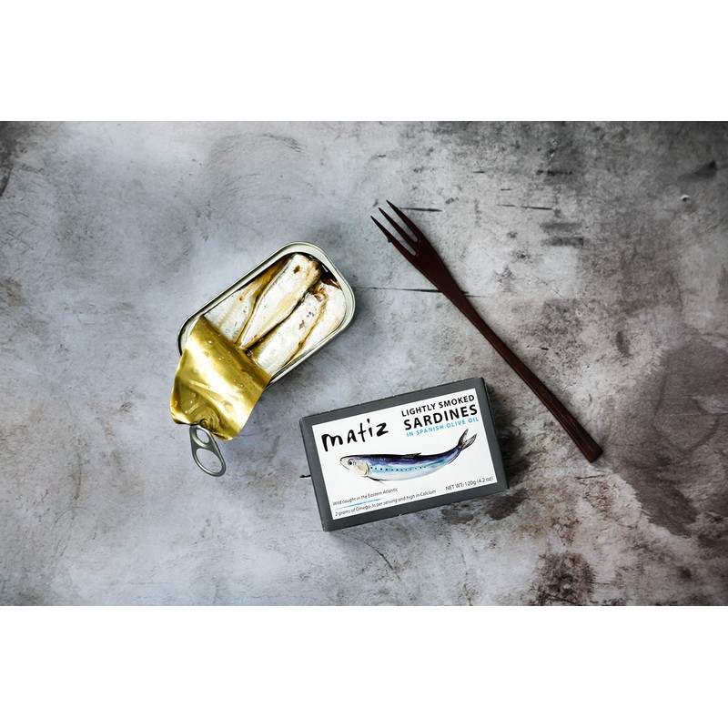 Matiz Sardines Lightly Smoked 4.2 oz Imported From Spain (12