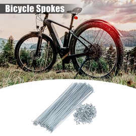 X AUTOHAUX 95pcs 14G J Bend 238mm x 2mm Bike Bicycle Spokes with Nipples Steel