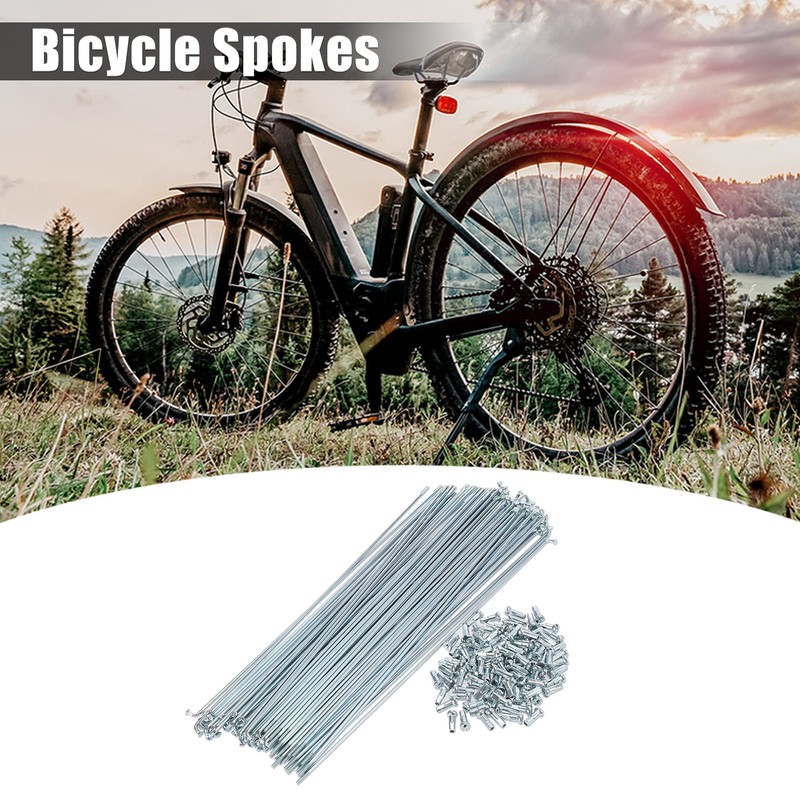 X AUTOHAUX 95pcs 14G J Bend 238mm x 2mm Bike