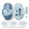 Wireless Ergonomic Keyboard and Mouse Combo with PU Wrist Rest,