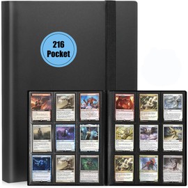 9 Pocket Trading Card Binder, Trading Card Album Folder Compatible with MTG, TCG, Baseball Cards (216 Pocket)