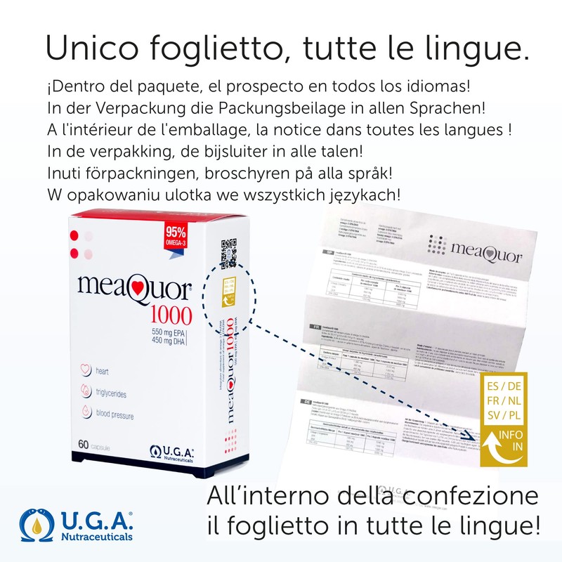 Meaquor 1000 (60 Capsule) Omega 3 IFOS 5 Stelle Certificato