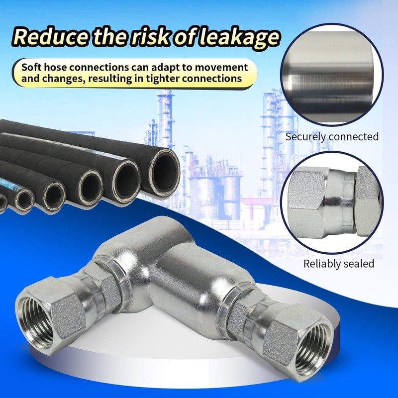 AKM 12-Pack 1/4" Hose x 1/4" JIC 37° Female Hydraulic