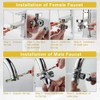 Sink Faucet Hose Sprayer Attachment with 5 Adapters - Dual