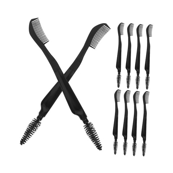 10pcs Dual-use Eyebrow Brush Eyelash Comb Portable Makeup Tool for