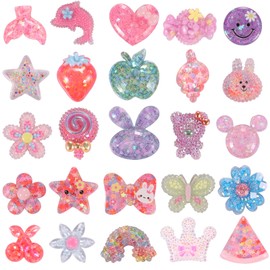 DALOO 1 Pack 25 PCS Bling Bling Shoe Charms For Women3D Anime Shoe Charms For Women Acrylic Charms For Shoe Flower Shoe Charms For Shoe Decoration Charms