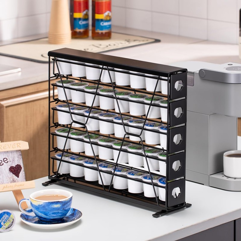 FlagShip 5-Tier Corner Coffee Pod Organizer for K Cup -