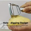 Professional Julienne Peeler Stainless Steel Cutter Slicer, Includes Cleaning Brush,