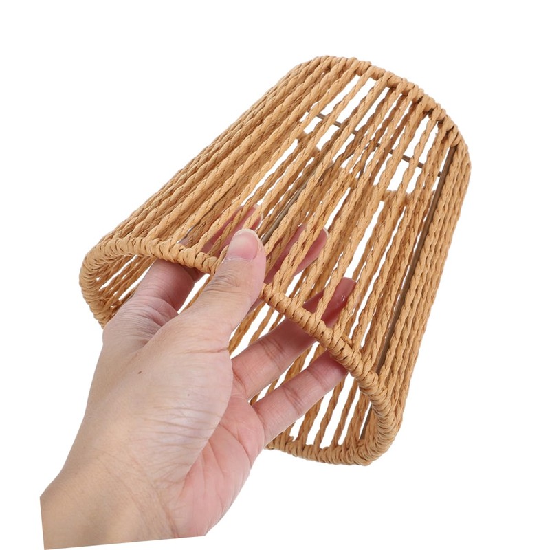 Cabilock Rattan Woven Pendant Lampshade Rustic Sconce Cover Style Small