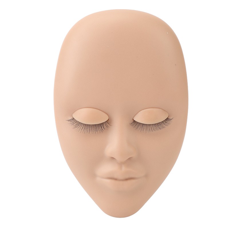 3pcs Lash Mannequin Head Double Layers Realistic Training 3D Rubber