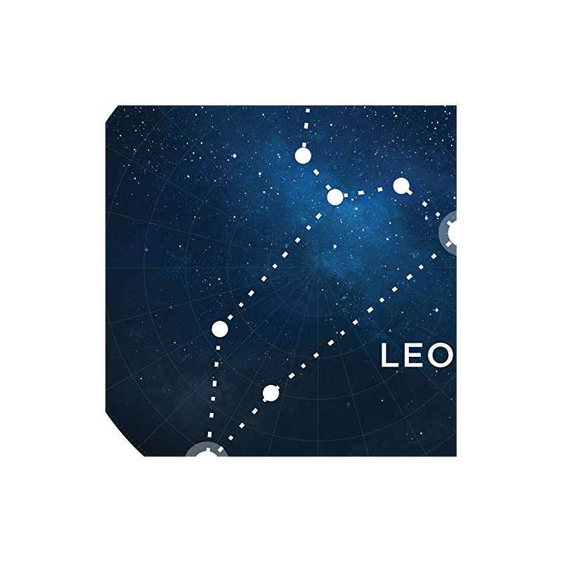 Nacnic Constellation Leo Star Symbol Poster A4 White Background