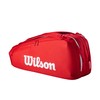 WILSON 2025 Super Tour Red Tennis Racket Bag - Red/White,
