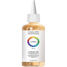 7% Glycolic Acid Face Exfoliating Toner for Clear Skin Pore Minimizing Radiant Complexion Enhancer Gentle Formula Suitable for All Skin Types Daily Use 8.44 Fl Oz / 맑은 피부를 위한 7% 글리콜산 페이스 각질 제거 토너 모공 최소화 빛나는 안색 개선제 모든 피부 타입에 적합한 순한 포뮬러 데일리 사용 8.44 Fl Oz