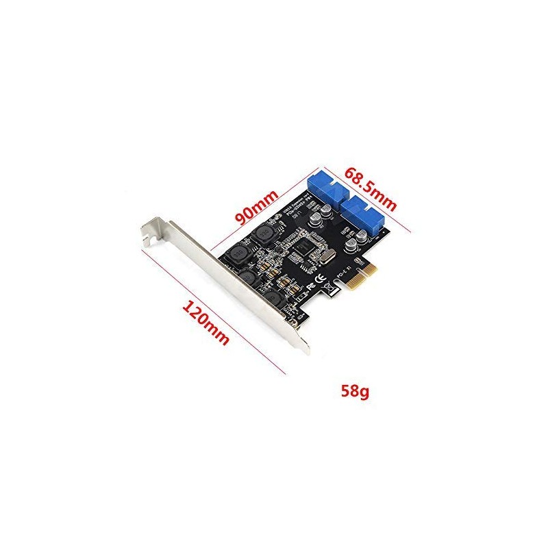 PCI-E X1 to 2 Ports 19 Pin USB 3.0 Header