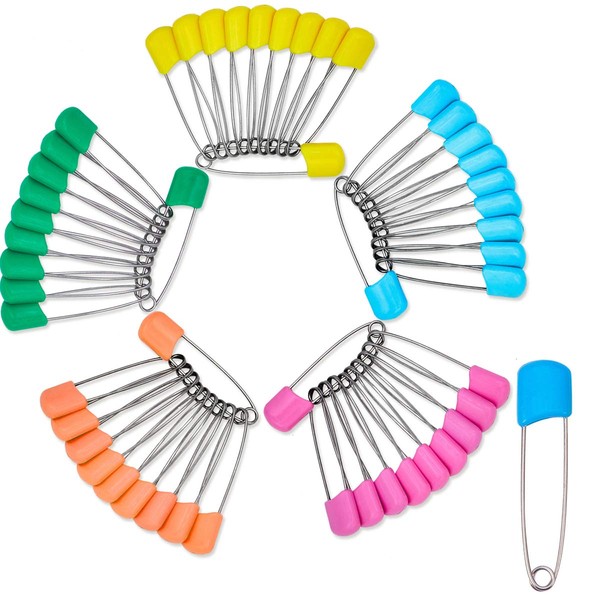 YOUOWO Safety Pins Huge Plus Locking Safety Pins Stainless Steel