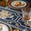 Tassel Floral Table Runner Floral Soft Decorative Chenille Dustproof Table