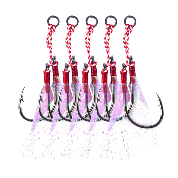 Goture 1/0 Set of 5 Twin Assist Hooks Fish Hooks