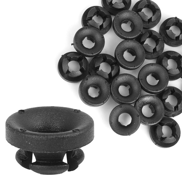 X AUTOHAUX 20pcs Car Rivet Clips Nylon Black Hood Prop