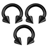 KJM Fashion Pack of 3 Anodised Horseshoe Ring 1.2 mm