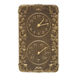 Whitehall Products Acanthus Combo Clock, French Bronze