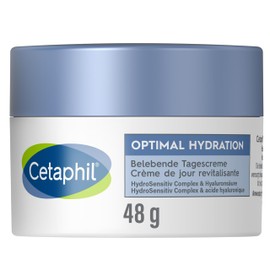Cetaphil Optimal Hydration Invigorating Day Cream, 48 g, Moisturises Face Skin for 48 Hours, Strengthens the Skin Barrier and Soothes, Lightweight & Non-Greasy, With Glycerin, Hyaluronic Acid & Shea Butter
