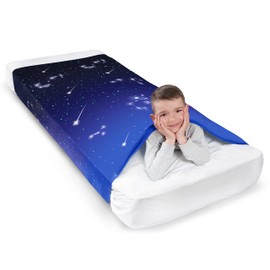 ODOXIA Sensory Compression Blanket | Spandex Bed Sheet for Kids & Adults | Deep Relaxing Feeling | Star Theme | Breathable & Stretchable | Full