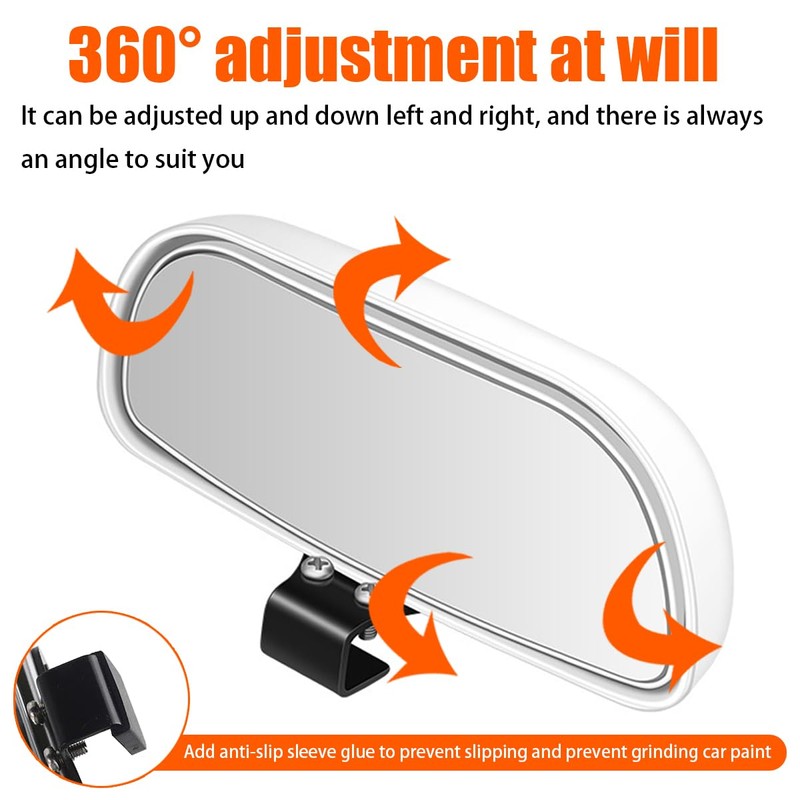 BESULEN Blind Spot Mirror for Car, HD Glass Adjustable Convex