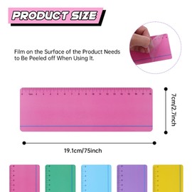 Dyslexia Tools for Kids, 8 Pieces Guided Reading Strips with Pink Colored Overlays, Reading Tracking Rulers for Dyslexia, ADHD, Visual Stress