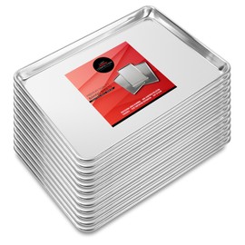 Last Confection 12 Cookie Baking Sheets 13" x 18" - Rimmed Aluminum Jelly Roll Trays - Half Sheet Pans