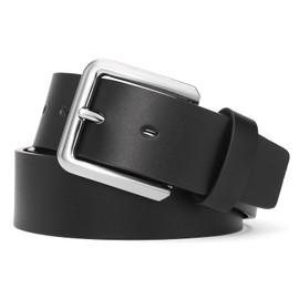 SENDEFN Men's Leather Belt, 38 mm Wide, Belt for Men Jeans and Business Suit with Gift Box Belt, Black (black-3)