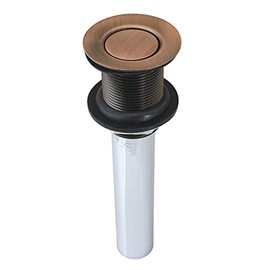 Kingston Brass EV800AC Trimscape Push Pop-Up Drain Without Overflow, 8-7/16" (L) x 2-1/2" (W) x 2-1/2" (H), Antique Copper