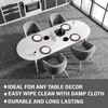 Dainty Home Black Rose Gold Marble Round Cork Placemats -