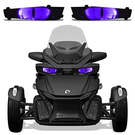 AMR Racing Roadster Headlight Eye Graphics Decal Cover Compatible with Can-Am Spyder RT 2020-2023 - Eclipse Purple
