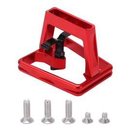 Aluminium Alloy Folding Bike Front Carrier Adapter with Hollow Carved Mount Base for Brompton, Dahon, and Other Folding Bicycles (Red)