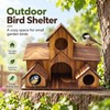 Wooden Bird House for Garden & Backyard – Multi-Room Outdoor