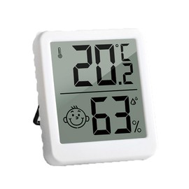 Masinca Digital Thermometer/Hygrometer, Room Thermometer, Emoticon Notifications, Baby Health Management, Digital Indoor Temperature and Hygrometer, Compact and Easy to Use, Can be Used as a Wall or