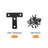 sourcing map T Shape Bracket, 50x50x1mm Carbon Steel Mending Plates