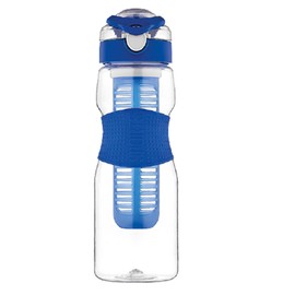Water Bottle with Silicone Sleeve and Infuser, Bottle with Leak Free Flip Top, Workout Bottle for Fitness, Daily Hydration Water Bottles, Bottle with Insulated Sleeve & Fruit Infused Water, 24.75 oz