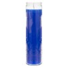 Mega Candles 6 pcs Unscented Blue 7 Day Glass Container